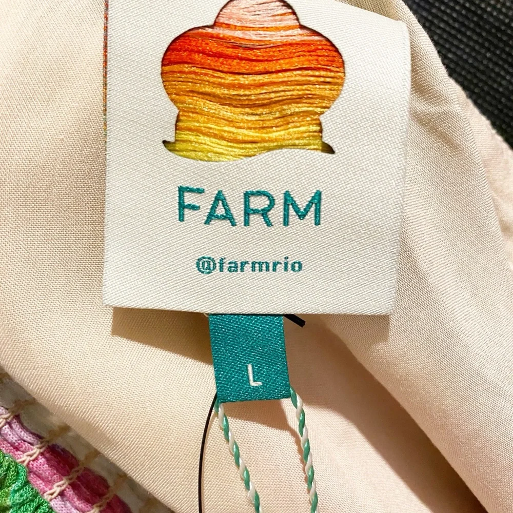 FARM Rio Beige Romper with Green Leaf & Pink Floral Print - Picture 10 of 16